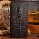 Men's Oil Wax Leather Long Wallet Grain Leather Casual