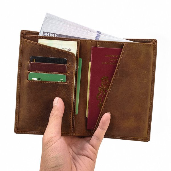 Leather Passport Mad Horse Leather Wallet