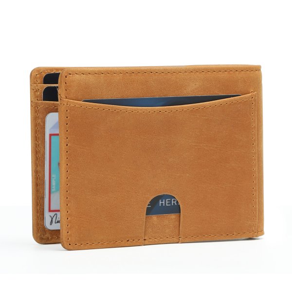 Anti-theft Brush Genuine Leather Men's Wallet