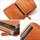 Men's Short Fashion Leather Zipper RFID Wallet