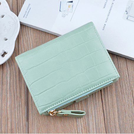 Fashion Zipper Hasp Leather Wallet Card Holder