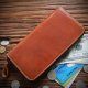 Men's Long Wallet Leather Zipper Wallet Layer